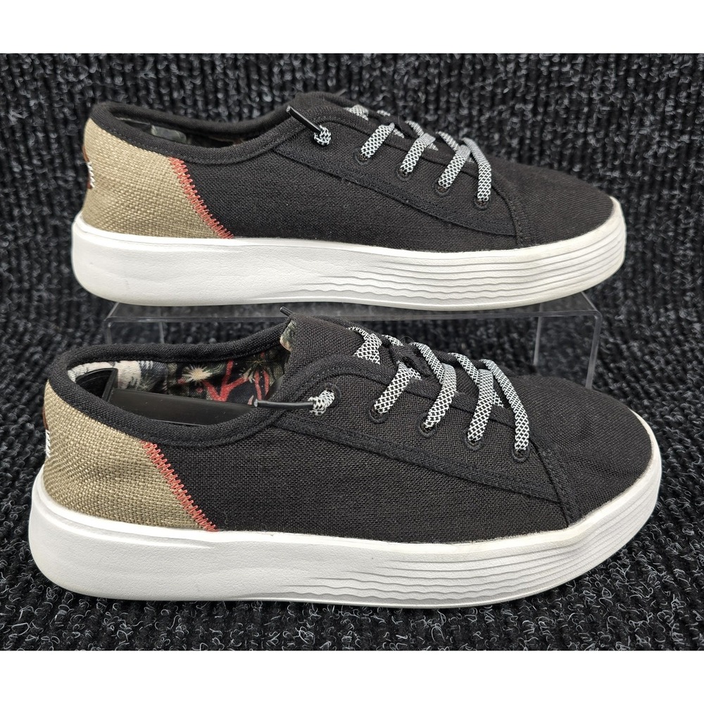 Hey Dude Cody Craft Women's Sz 7 Shoes Sneakers Black Tan Pull On Casual Western